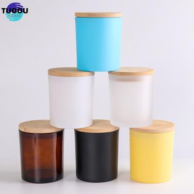 China Home Decoration Wholesale Hot Sale Luxury Glass Multicolor Candle Cans for sale