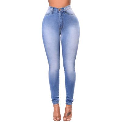 China Fade Proof Sexy Colored High-elastic Skinny Jeans Women's Pencil Solid Color for sale