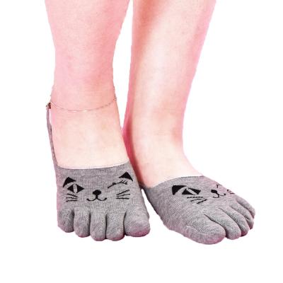 China Ladies Women QUICK DRY Cute Animal No Show Toe Socks for sale