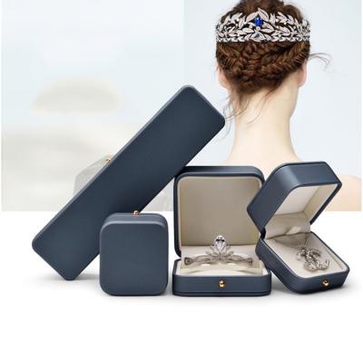 China Jewelry Package Manufacturer Supplier China Cheap Packaging Woman Set Fashion Jewelry Luxury Blue Jewelry Box for sale