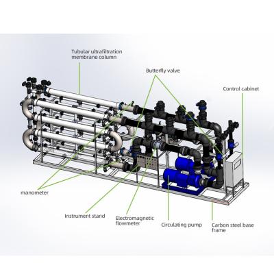 China Membrane Filtration Water Purification Equipment 500L/Hour PVDF Film Ultrafiltration Water System 2000x800x1950mm for sale