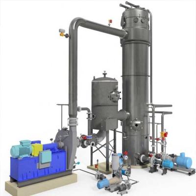 China Chemical Effluent water desalination equipment Mvr Steam Compressor Brine Treatment Evaporator With PLC for sale