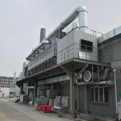 China Industrial Vocs Organic Waste Gas Treatment Equipment Dry Filter + Activated Carbon Adsorption + Co Catalytic Combustion for sale