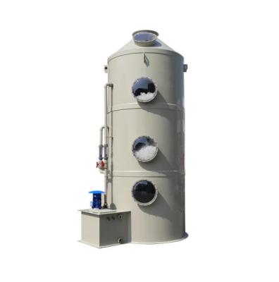 China Waste Gas Treatment VOCS Spray Tower Wet Scrubber 500 kg 1 Year Warranty for sale