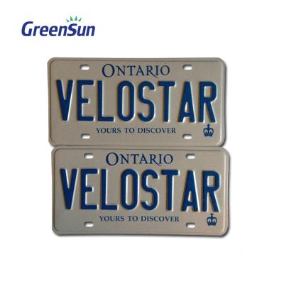 China Plain Or Embossed Aluminum Customized Embossed Blank Car License Number Number Plates for sale