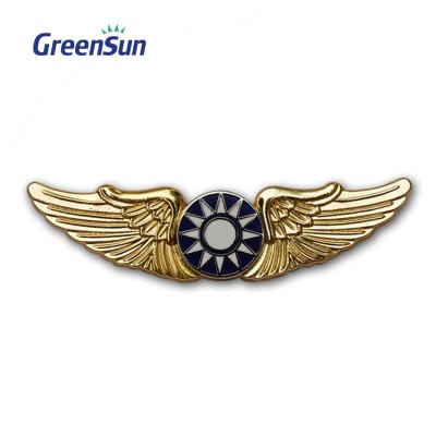 China cheap custom kpop europe factory nurse hard military anime button metal lapel soft enamel pin wings badge for sale