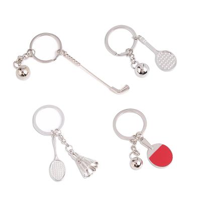 China Souvenir/Promotion/Gift Fashion Promotional Metal Tool Badminton Unisex Sports Funny Key Chain Key Chain for sale