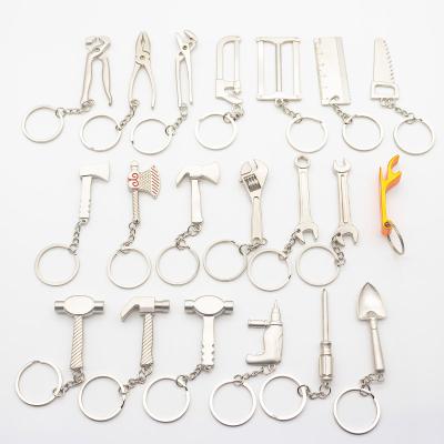 China Souvenir/Promotion/Gift Custom Unique 3D Metal Work Tools Backpack Accessories Aluminum Key Ring Saw Blade Keychain for sale