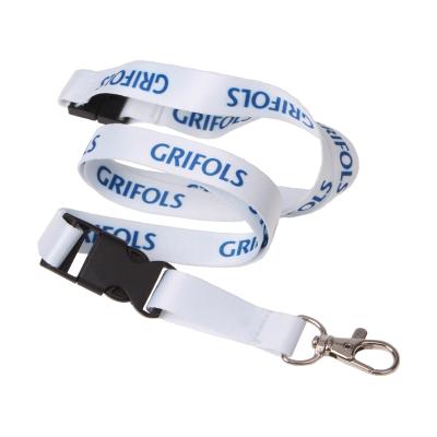 China Promotional Gift Office Lanyard, Polyester Lanyard with ID Badge Holder, Office Strap Lanyards with Stainless Metal Clasp Hook for sale