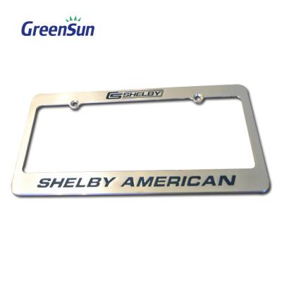 China Plain or Embossed NO MOQ Free Sample Custom Plastic Chrome License Plate Frame Wholesale for sale