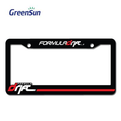 China Wholesale Custom Sublimation European ABS Metal Cover Cars Carbon Fiber Number Plate Holder Single Or Embossed Plastic Frames for sale