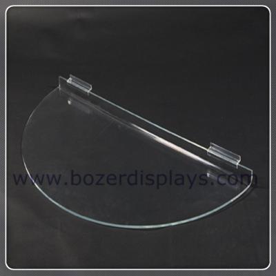 China Curved Acrylic Slatwall Shelf for sale