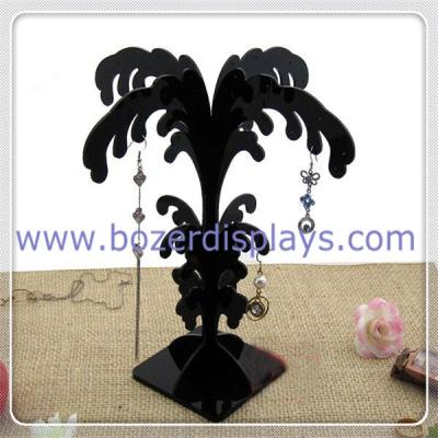 China Black Acrylic Earring Stand Tree Display Stand Earring Tree Jewelry Display Stands for sale