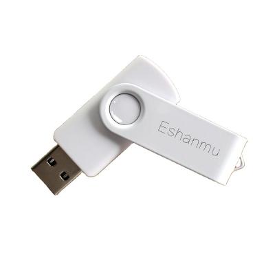 China White Metal Spin Clip USB 2.0 Flash Drive, 64GB/128GB Memory Stick Pen Drive Thumb Drive Jump Drive for Data Storage, File Sharing for sale