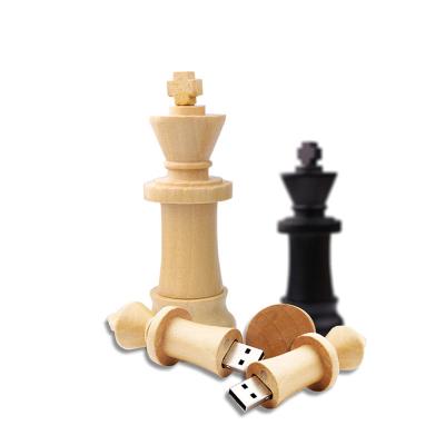 China Pendrive Customizable Wooden International 3D Chess Wooden Logo USB Drive Flash Memory...8GB/16GB/32GB/64GB/128GB for sale