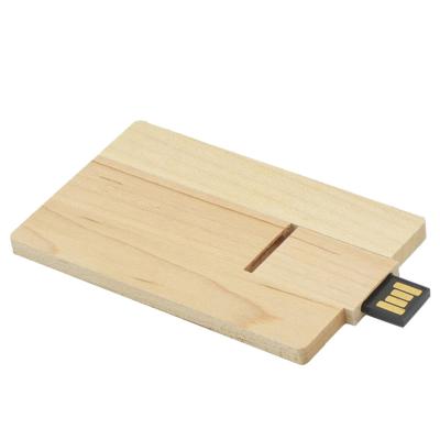 China Flash Pen Drive Wooden USB Card USB 2.0 8GB 32GB Birthday Gift/Wedding Wooden Card USB Drive With Free Engraved Logo for sale