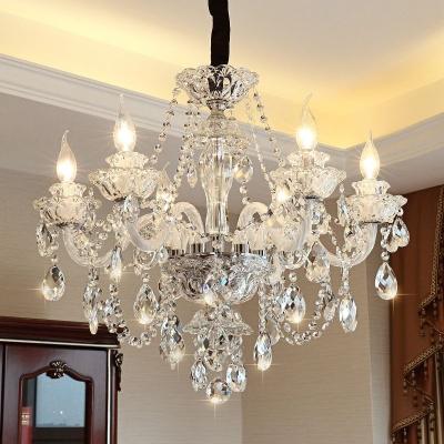 China Professional Energy-saving Living Room LED Crystal Chandelier OEM European Excellent Workmanship Hote Home Decoration for sale