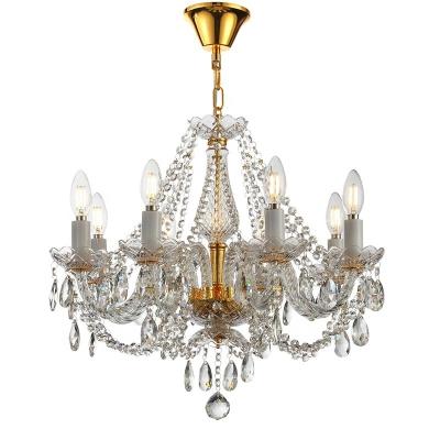 China Crystal Chandelier Lighting Clear Space Pendant Lamp K9 Crystal Chandeliers Hanging Lights European Modern Wedding Decoration Fixture for sale