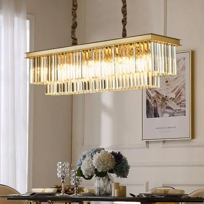 China European Professional Quality Of Elegent Crystal Modern Villa Duplex Building Crystal Pendant Lamps With Good for sale