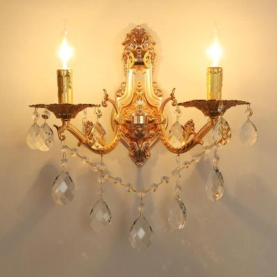 China Lighting Works Modern Design Indoor Lighting Elegent Professional Hotel Crystal Crystal Wall Light LED for sale