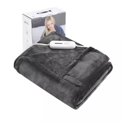 China Anti-Static Home Office Use Heating Levels Heated Blanket Electric Throw Blanket for sale