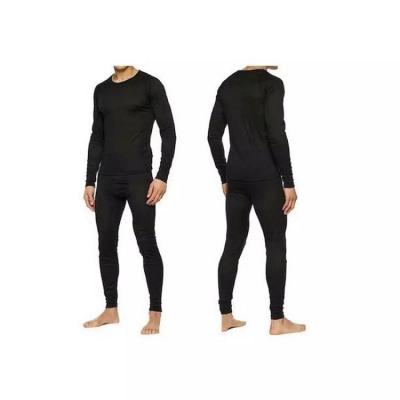 China Thermal Men's Winter Black Thermal 2 Piece Set Long Johns Men's Thermal Underwear for sale