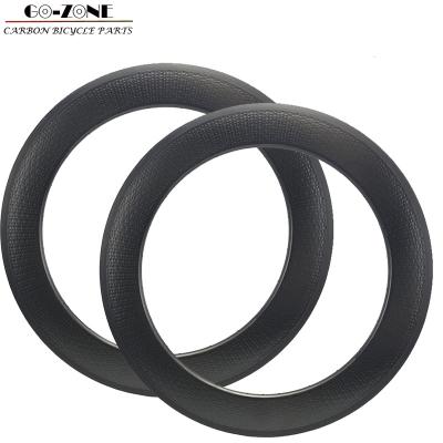 China T700/T800 80mm Carbon Dimple Rims Anvil 700c Carbon Tubular Bicycle Rims Golf Surface Road Bicycle Rims for sale