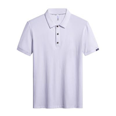 China Anti-wrinkle T-shirt hot men's polo lapel summer loose plus fat t-shirt plus cotton for sale