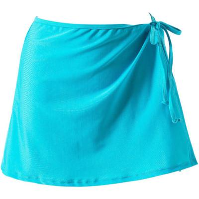 China Breathable Summer Beach Skirt Vacation Bikini Swimwear Wrap Skirt Solid Color Tie Apron for sale