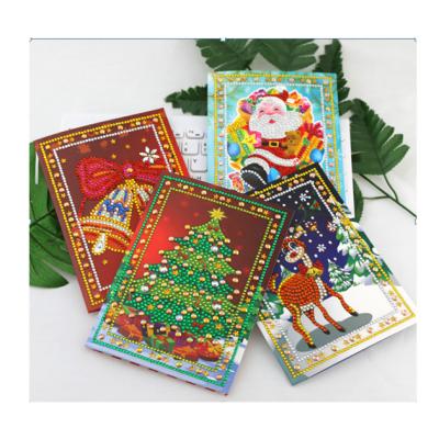 China Eco-friendly 5D Diamond DIY Handmade DIY Painting Creative Christmas Gift Greeting Card 5D Crystal Diamond Painting Kit for sale