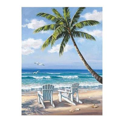 China Resin Drill Quality Wholesale DIY Diamond Painting Sand Beach In Surely Summer DIY Wall Deco for sale