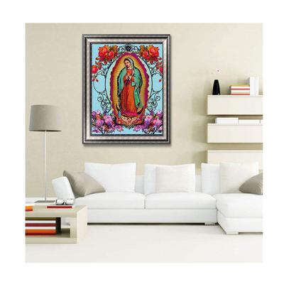 China Gift 5D DIY Diamond Painting Lady of Guadalupe Embroidery Full Round Drill Rhinestone for Wall Decoration Art for sale