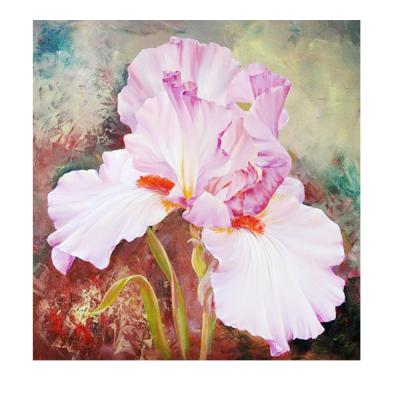 China 5D Diy Realistic Diamond Embroidered Square Orchid Dot Painting Flower Mosaic Home Decoration Cross Gift for sale