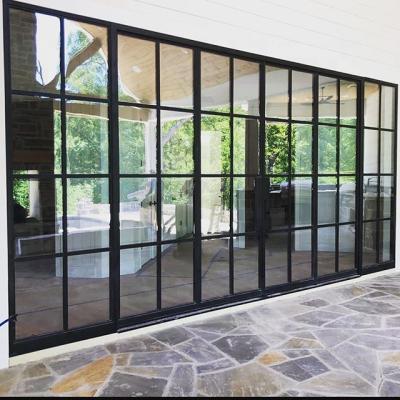 China Modern Best Heat Insulation Steel Thermal Break Stronger Wind Resistance Exterior Glass House Steel Door for sale