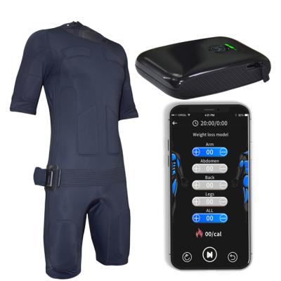 China 2021 Skin Rejuvenation Phone App Control EMS Muscle Stimulator Portable Training EMS Suit For Lazy People for sale