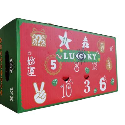 China New Recycled Material Design Cardboard Advent Calendar Box Christmas Packaging Box for sale