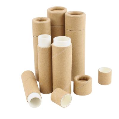 China Biodegradable Eco-friendly Lid Balm Kraft Paper Dropper Bottle Paper Tube Packaging for sale