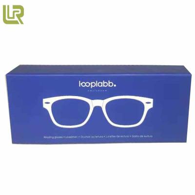 China Biodegradable Custom Logo Printed Luxury Sunglasses Gift Packaging Box With Magnet Lids for sale