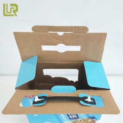 China Recyclable Oversale Customized Paper Shopping Box With Plastic Handle for sale