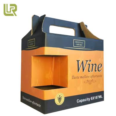 China Recyclable Offset Printing 6 Packs 187 Ml Gift Packaging Cardboard Box Wine for sale