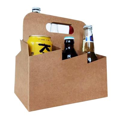 China Recyclable Portable Durable 12 Ounce Insulated Beer Rack 6 Pack Kraft Beer Box for sale