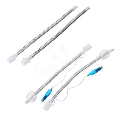 China Disposable Medical Oral Preformed PVC Non-Toxic Silicone Reinforced Endotracheal Tube With Cuff CE EOS 3 Years Accept OEM Non-Toxic PVC CN; ZHE for sale