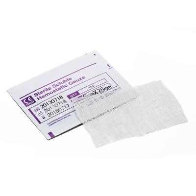 China 100% Cotton New Products Sterile Absorbable Hemostatic Gauze Wholesale Price Soluble Hemostatic Gauze for sale