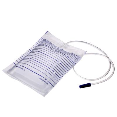 China PVC Greetmeed Economic Hospital 2000ml Plastic Adult Disposable Urine Bag For Men Women for sale