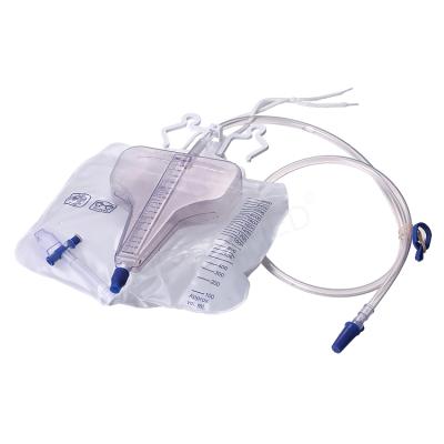 China Medical PVC Flow Urine Meter Drainage Bag With Urine Meter for sale