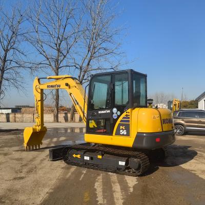 China 5ton Small Used Komatsu Excavators PC56 Original Affordable Efficient Mini Digger for sale