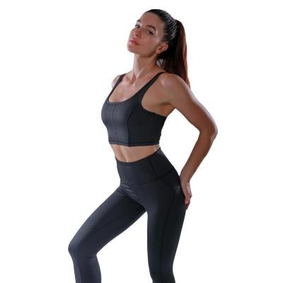 China Breathable Ladies Moisture Wicking Outdoor Sports Beauty Back Yoga Set for sale