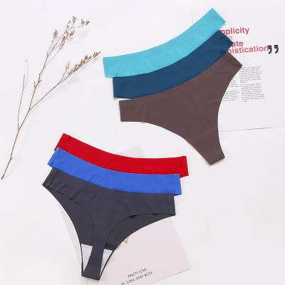 China Antibacterial Custom Bikini Thongs G-String Seamless Label Women's Panties for sale