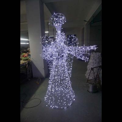 China Led Light Outdoor String Angel Christmas Street Light Decorations Church Cathedral Angel for sale