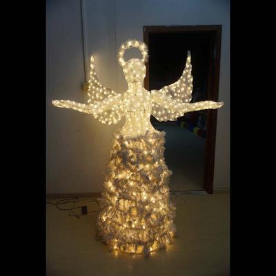 China Light Led String Iron Christmas Yard Decoration Lighted Angel Outdoor Christmas Decorations for sale